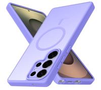 ivoler Matte Light Purple Magnetic Case for Samsung Galaxy S25 Ultra 5G, Military Standard Drop Protection, Shockproof, Scratch-Resistant, Back Protective Case, Thin Silicone Mobile Phone Case