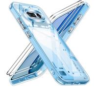 ivoler Never Yellowing HD Clear Case for Nothing Phone 4a, 1 Mobile Phone Case with 2 Pieces Tempered Glass Protection, Military Shockproof Scratch-Resistant Transparent Protective Case Thin