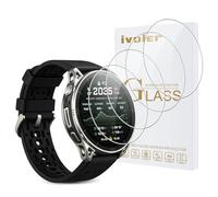 ivoler Pack of 4 Protective Glass Screen Protectors for Amazfit Cheetah 2 Ultra, 9H Hardness Protection Glass, HD Clear Screen Protector, Anti-Scratch Film, Anti-Bubble