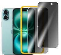ivoler Privacy Screen Protector for iphone 16 plus/iphone 15 plus, with 1 Installation Alignment Aid, 30-second installation,Tempered Glass Film Bubble-Free, Anti-Spy & Anti-Fingerprint, 6.7-Inch
