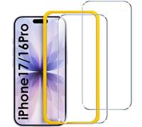 ivoler Screen Protector for iPhone 17/iPhone 16 Pro, 30-Second Installation with Alignment Frame Tool, Tempered Glass Protection Film - without Air Bubbles -Ultra Resistant Hardness 9H, 2 Pack