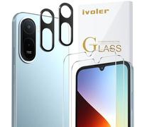 iVoler Tempered Glass for Xiaomi Redmi A7 PRO/Poco C81/C81 Pro, 2 Pieces Screen Protector with 2 Pieces Camera Film, 9H Hardness, Anti-Scratch, HD Clear, Bubble Free