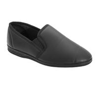 Ivor Grain Upper Twin Gusset Slippers Zedzzz Black 13