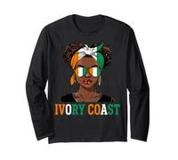 Ivorian Flag Woman Design West African Pride Long Sleeve T-Shirt