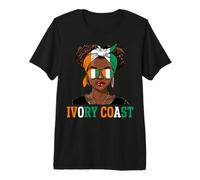 Ivorian Flag Woman Design West African Pride Premium T-Shirt