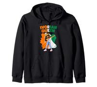 Ivorian Queen Ivory Coast Pride African girl dabbing Zip Hoodie