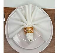 Ivory 15" x 15" (38cm) Fabric NAPKIN (Polyester, not cotton) PACK OF 4