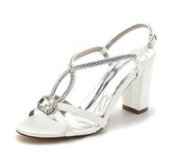 Ivory,6 UK,Women Peach Shoes High Heel Pumps Sandals Summer Ankle Strap Elegant Classic Wedding Dress Shoes