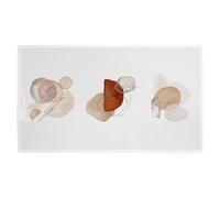 ivory, beige watercolor Illustration and gold elements Designer Kitchen Towel Benjamin Tate Design White One Size