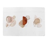 Ivory, Beige Watercolor Illustration And Gold Elements Designer Rug Benjamin Tate Design Natural Large