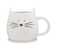 Elegant Design Cat Mug And Coaster, Versatile Small Milk Mug For Bedroom, Durable Coffee Mug For Livingroom