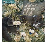 Ivory Cats by Lesley Anne Ivory Wall Calendar 2026 (Art Calendar): Original Flame Tree Publishing-Kalender [Kalender]