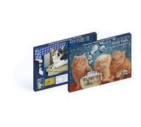 Ivory Cats Notecard Collection Set, 20 Blank Cards, 4 Unique Designs, 5 of each, with 20 Plain White Envelopes, 120mm x 180mm. Greeting Cards For Thank Yous, Birthdays, All Occasions & Correspondence