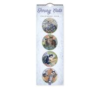 Ivory Cats Slim Calendar 2025 (Art Calendar)