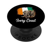 Ivory Coast Elephant National Flag PopSockets Adhesive PopGrip