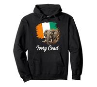 Ivory Coast Elephant National Flag Pullover Hoodie