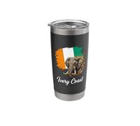 Ivory Coast Elephant National Flag Stainless Steel Insulated Tumbler