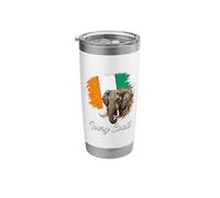 Ivory Coast Elephant National Flag Stainless Steel Insulated Tumbler