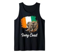 Ivory Coast Elephant National Flag Tank Top