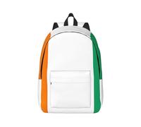 Ivory Coast Flag Canvas Backpack Travel Bag for Laptop, Anti-Water and Ergonomic Straps for College Work, Black, M