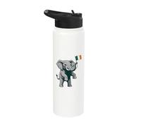 Ivory Coast Flag Cote D'Ivoire Ivorian Roots Stainless Steel Insulated Water Bottle