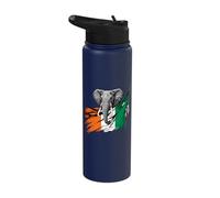 Ivory Coast Flag Cote D'Ivoire Ivorian Roots Stainless Steel Insulated Water Bottle