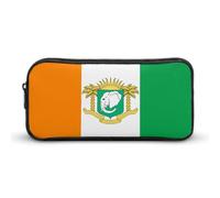 Ivory Coast Flag National Emblem Cosmetic Bag Makeup Organizer Pencil Case Large Capacity Pouch for Travel