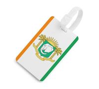Ivory Coast Flag National Emblem Luggage Tag Identify Labels Baggage Handbag Tags with Name Card for Travel