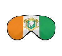 Ivory Coast Flag National Emblem Sleep Eye Mask Night Shade Cover Soft Adjustable for Travel Naps