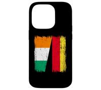 Ivory Coast Germany Half Flag Cote de Ivory German Heritage Case for iPhone 14 Pro