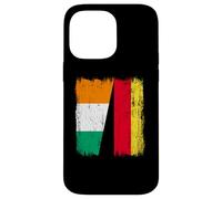 Ivory Coast Germany Half Flag Cote de Ivory German Heritage Case for iPhone 14 Pro Max