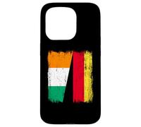 Ivory Coast Germany Half Flag Cote de Ivory German Heritage Case for iPhone 15 Pro