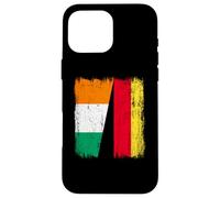 Ivory Coast Germany Half Flag Cote de Ivory German Heritage Case for iPhone 16 Pro Max