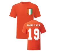 Ivory Coast Junior Yaya Toure National Hero Tee in Orange | Size: 5-6 Years Ivory Coast Orange 5-6 Years