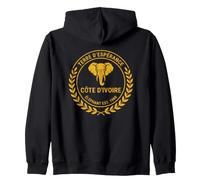 Ivory Coast Terre d Esperance Elephant 1960 Zip Hoodie