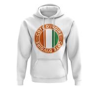 Ivory Coast Women's Personalised Côte d'Ivoire Football Badge Hoodie White | Size: XL Ivory Coast White XL
