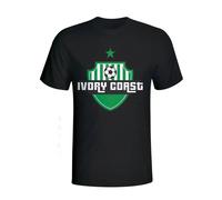 Ivory Coast Women's Womens Country Logo T-Shirt in Black | Size: Small Ivory Coast Black S