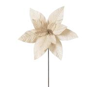Ivory Gold Artificial Poinsettia Flower, 32 cm