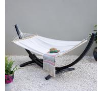 Ivory Hammock with Charcoal Wooden Stand Primrose Ivory One Size