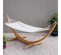 Ivory Hammock with Natural Wooden Stand Primrose Ivory One Size