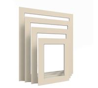 Ivory Matt Mount Pack of 12 mounts for Picture Photo Frames Large Square Sizes, 8x8 for 4x4