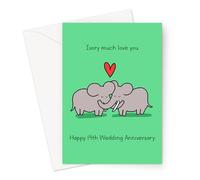 Ivory Much Love You Happy 14th Wedding Anniversary Greeting Card | Ivory 14 Year Funny Anniversary Card, Fourteenth Anniversary Card for Husband Or Wife, Him Or Her, Ivory Joke Anniversary Card