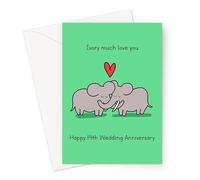 Ivory Much Love You Happy 14th Wedding Anniversary Greeting Card | Ivory 14 Year Funny Anniversary Card, Fourteenth Anniversary Card For Husband Or Wife, Him Or Her