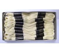 Ivory/Off White - DESI HAWKER - Set Lot of Cotton 6 Ply Strand Thread Yarn Skeins Cross Stitch Embroidery Knitting Floss (Set of 50 Skeins)