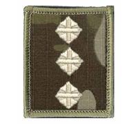 Ivory on Multicam/MTP Rank Patch Hook Backed King's Crown C3R (Captain) Army - Multi Terrain Pattern - British Military
