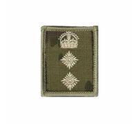 Ivory on Multicam/MTP Rank Patch Hook Backed King's Crown C3R (Colonel) Army - Multi Terrain Pattern - British Military