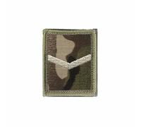 Ivory on Multicam/MTP Rank Patch Hook Backed King's Crown C3R (Lance Corporal) Army - Multi Terrain Pattern - British Military Lcpl