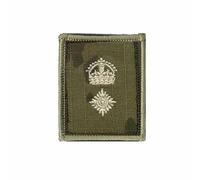 Ivory on Multicam/MTP Rank Patch Hook Backed King's Crown C3R (Lieutenant Colonel) Army - Multi Terrain Pattern - British Military
