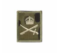 Ivory on Multicam/MTP Rank Patch Hook Backed King's Crown C3R (Lieutenant General) Army - Multi Terrain Pattern - British Military