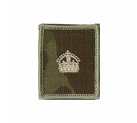 Ivory on Multicam/MTP Rank Patch Hook Backed King's Crown C3R (Major) Army - Multi Terrain Pattern - British Military